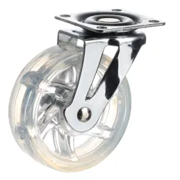 Ruota per mobili senza freno 75 mm / Trasparente