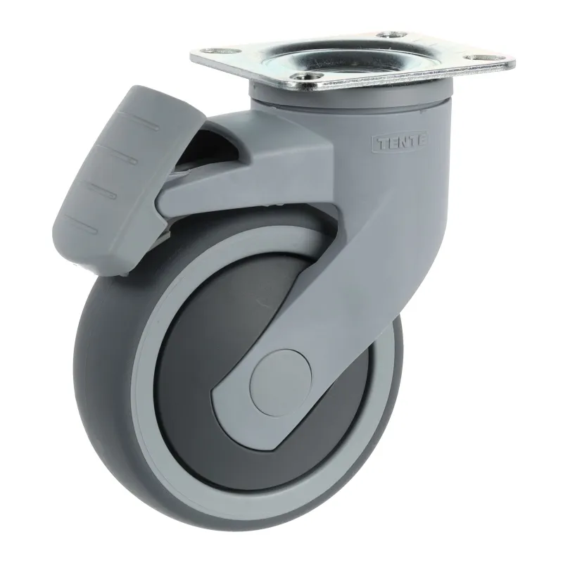 Ruota per mobili TENTE con freno 5377 - 100 mm / Grigio