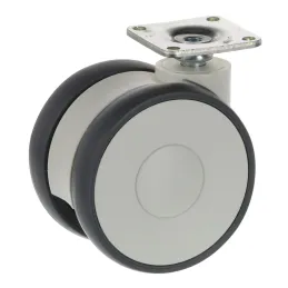 Rotella per mobili LINEA 75 mm – senza freno / grigio chiaro RAL 9002