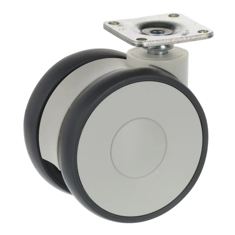 Rotella per mobili LINEA 75 mm – senza freno / grigio chiaro RAL 9002