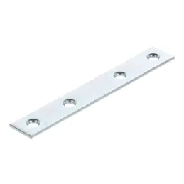 Piastra di giunzione 100 x 15 mm / Zinco bianco