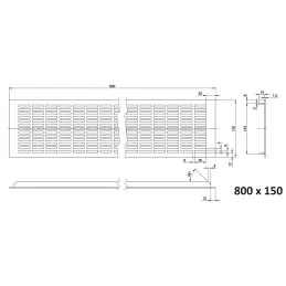 Griglia di ventilazione LAGUNA / Nero opaco