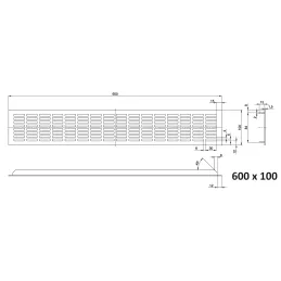 Griglia di ventilazione LAGUNA / Nero opaco