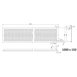 Griglia di ventilazione LAGUNA / Nero opaco