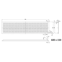 Griglia di ventilazione LAGUNA / Nero opaco