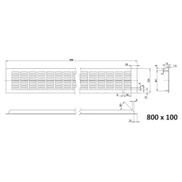 Griglia di ventilazione LAGUNA / Nero opaco