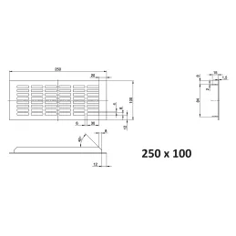 Griglia di ventilazione LAGUNA / Nero opaco