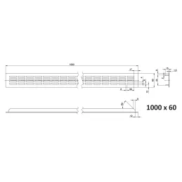 Griglia di ventilazione LAGUNA / Bianco opaco