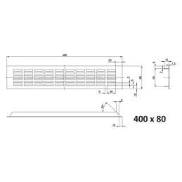 Griglia di ventilazione LAGUNA / Bianco opaco