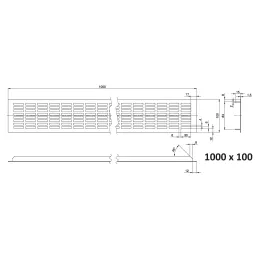 Griglia di ventilazione LAGUNA / Alluminio