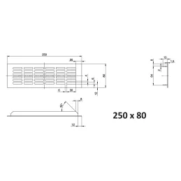 Griglia di ventilazione LAGUNA / Alluminio