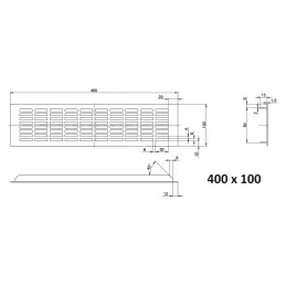 Griglia di ventilazione LAGUNA / Acciaio inox