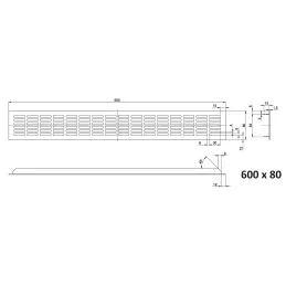 Griglia di ventilazione LAGUNA / Acciaio inox