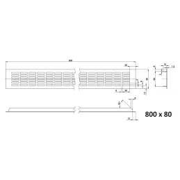Griglia di ventilazione LAGUNA / Acciaio inox