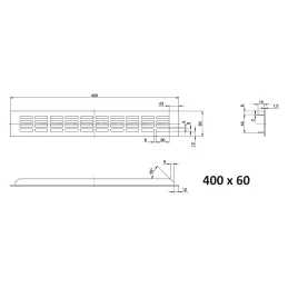 Griglia di ventilazione LAGUNA / Acciaio inox