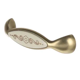 Maniglia ROSALIA / Porcellana con motivo – ornamento dorato
