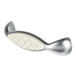 Maniglia ROSALIA / Porcellana con motivo – cromo opaco