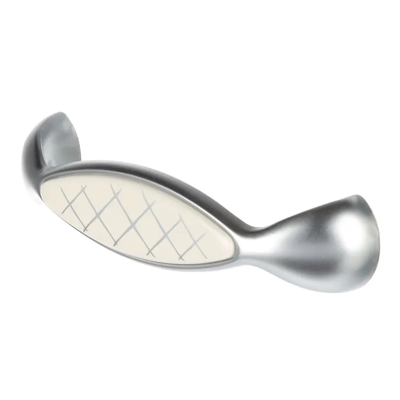 Maniglia ROSALIA / Porcellana con motivo – cromo opaco