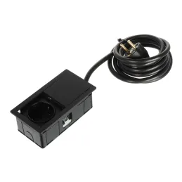 Presa elettrica VersaHit Mono 1 x 230V SCHUKO / Nera