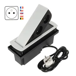 Presa elettrica a scomparsa CIZO 2x230 + 2xUSB - FRENCH / Bianco opaco
