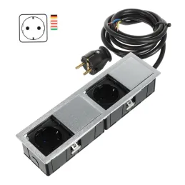 Presa elettrica VersaHit Mono Combi SCHUKO 2 x 230V / Acciaio inox