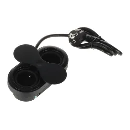 Presa da incasso SWING FRENCH 2 x 230 V / Nero opaco