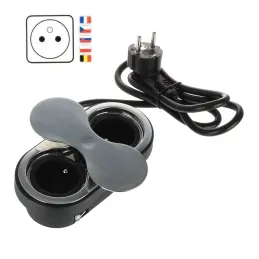 Presa da incasso SWING 2 x 230 V FRENCH / Acciaio inox