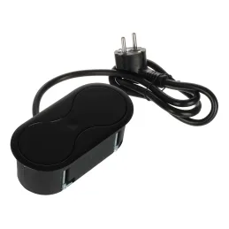 Presa da incasso SWING SCHUKO 2 x 230 V / Nero opaco