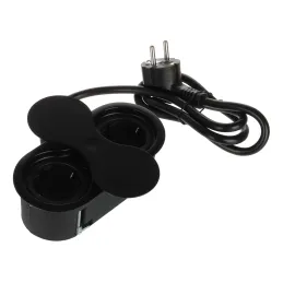 Presa da incasso SWING SCHUKO 2 x 230 V / Nero opaco