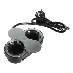 Presa da incasso SWING 2 x 230 V SCHUKO / Acciaio inox