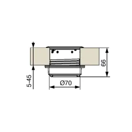 Presa da incasso RING SCHUKO 1 x 230 V + 1 x USB / Nero opaco