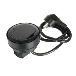 Presa da incasso RING SCHUKO 1 x 230 V + 1 x USB / Nero opaco