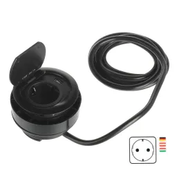 Presa da incasso RING SCHUKO 1 x 230 V + 1 x USB / Nero opaco