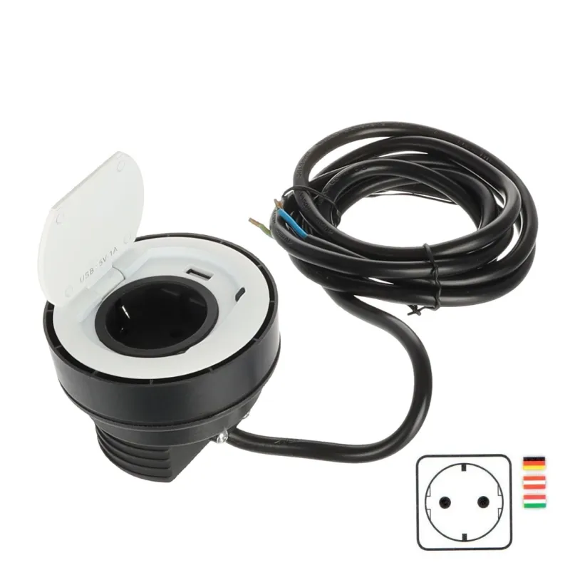Presa da interno RING SCHUKO 1 x 230 V + 1 x USB / Bianco opaco