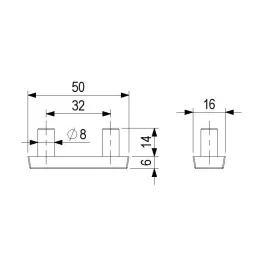 Scivoli a inserimento con punte / Bianco - 10 pz