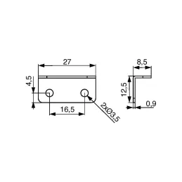 Contropiastra per serrature / Nichel