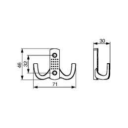 Appendiabiti da parete BRUNO Mini / Cromo opaco