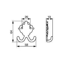 Appendiabiti rustico RITUAL / Ottone anticato