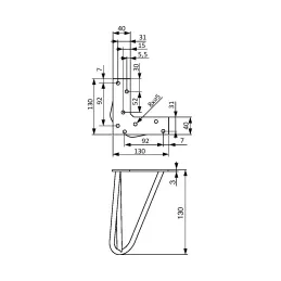 Gamba per mobile HAIRPIN MINI / Nera