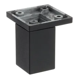 Piedino in plastica 33x33 mm / Nero