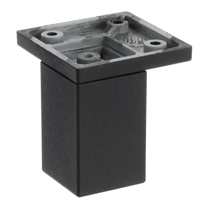 Piedino in plastica 33x33 mm / Nero
