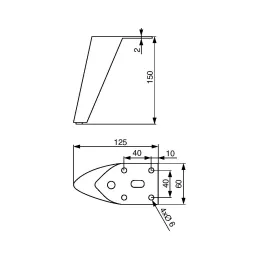 Piedino per mobili ZOOT / Nero opaco