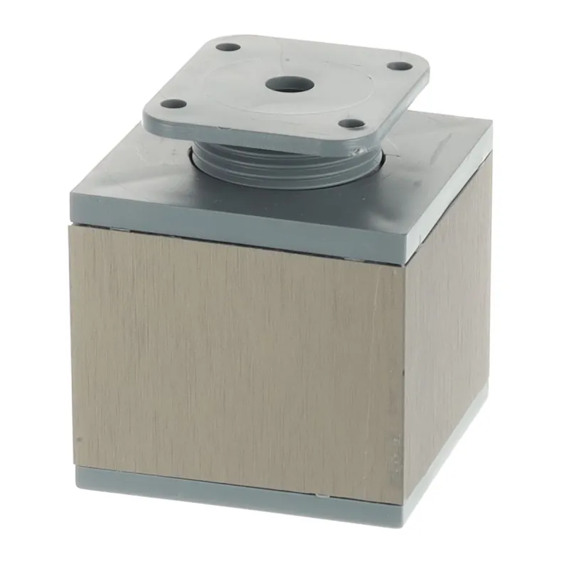 Piedino per mobili 60 x 60 / Effetto acciaio inox