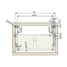 Set di barre portatutto per metalbox RIEX / Argento