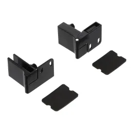 Cerniera per porta in vetro senza foratura - coppia / Nero