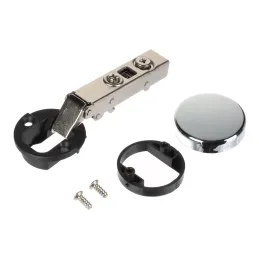 Cerniera CLIP 95° per vetro con basetta e copertura / Cromo lucido