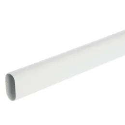 Barra appendiabiti ovale per armadio / Bianco opaco