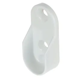 Terminale per tubo appendiabiti - ovale / Bianco opaco