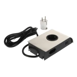 Presa da incasso BORN SCHUKO 2 x 230 V + 2 x USB / Acciaio inox