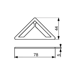 Scivolo triangolare - bianco 10 pz